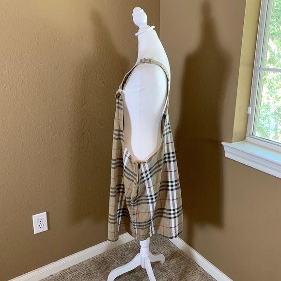 Boohoo Blue Plus Check Plaid Pinafore Dress Size 20 Oversized Overall Jumper - Picture 2 of 9